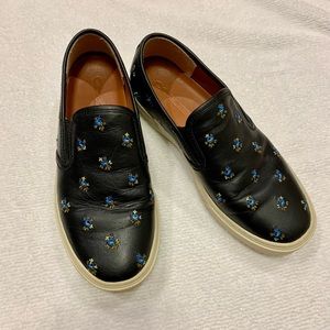 Women’s Coach leather floral sneakers size 9